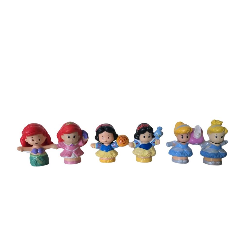 Fisher Price Little People Disney Princess Figures Lot Ariel Cinderella Snow Whi